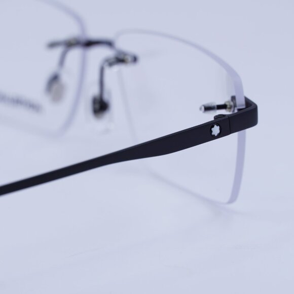 🕶️ New Montblanc MB0105O 001 Eyeglasses - Black Frame 57mm - Picture 9 of 10